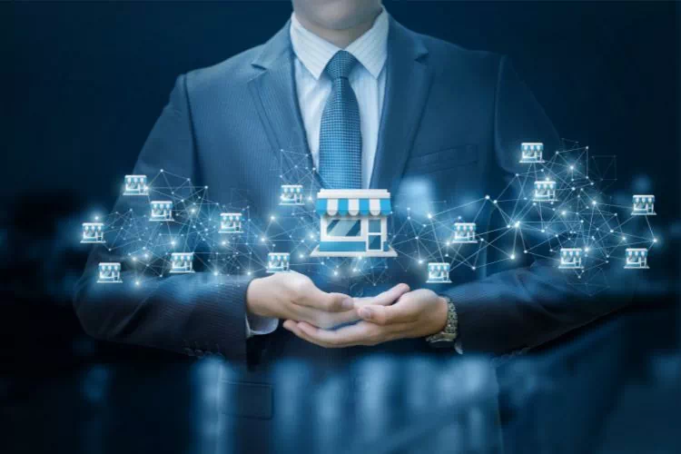 Franchiseur avec son réseau de franchises