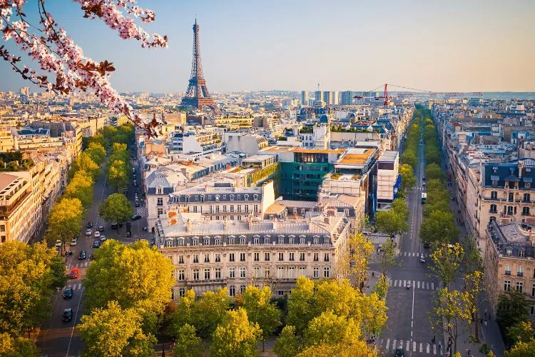Vue sur Paris avec la tour Eiffel
