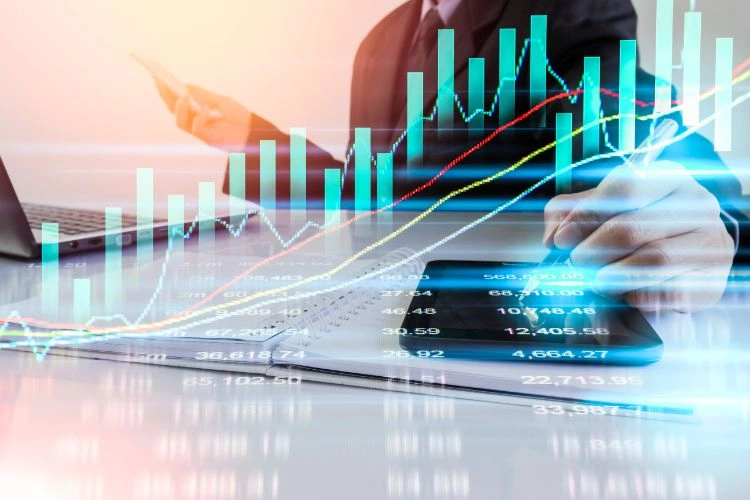 Système de fonctionnement monétaire représentant l'impact des ressources immatérielles sur l'économie digital