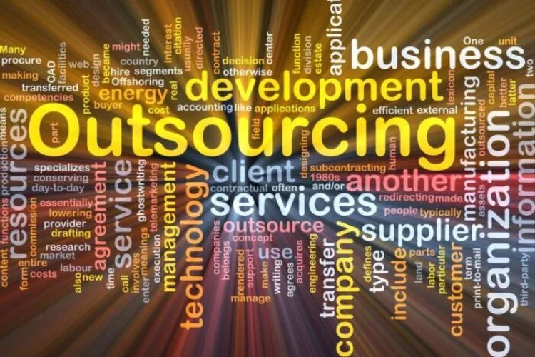 Nuage de mots sur l'externalisation (outsourcing)