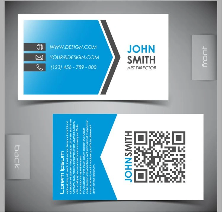 Carte de visite avec un QR code