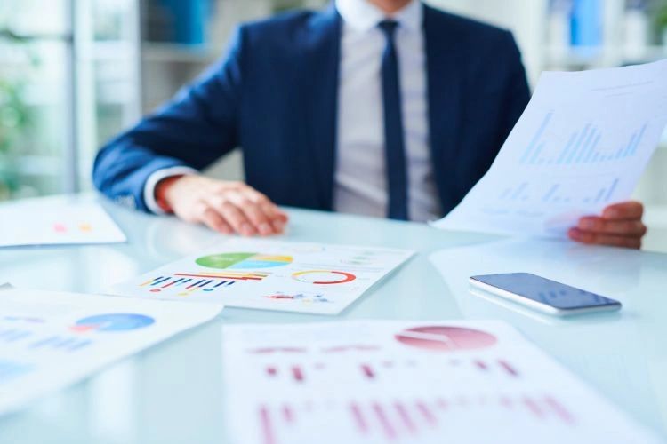 Économiste en pleine analyse